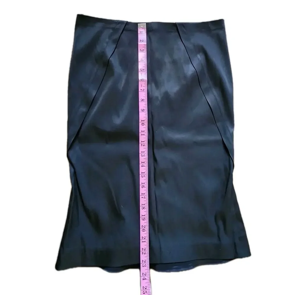 Gucci Black Satin High Waist Flare Trumpet Skirt IT 40 Bodycon Made Italy - Picture 9 of 9